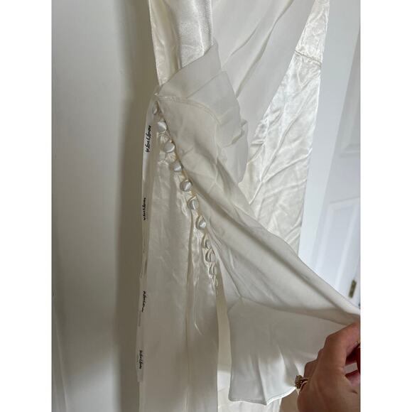 NWT For Love & Lemons James Asymmetrical White Gown Dress $468 MSRP - Picture 7 of 10